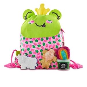 Lush HOPPY FROG Bath Fun Set DRAWSTRING BAG VALENTINES DAY CUTE